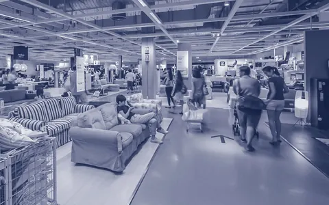 Espace de vente d’un magasin de meubles